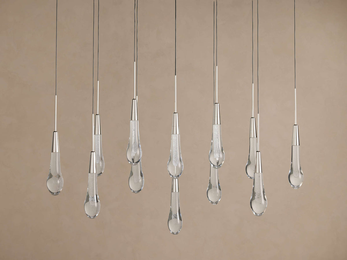 Signature Soltaire Linear Chandelier in Nickel — view 4