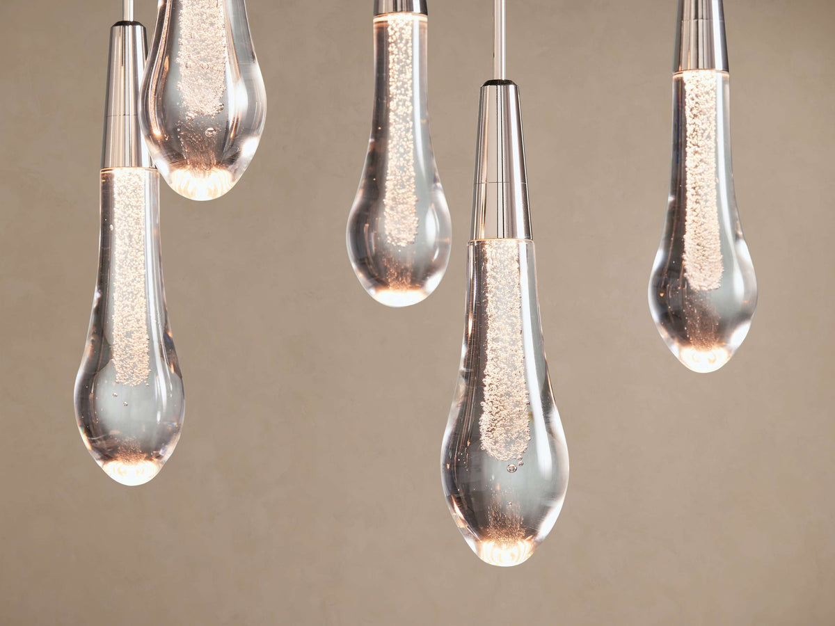 Signature Soltaire Linear Chandelier in Nickel — view 5