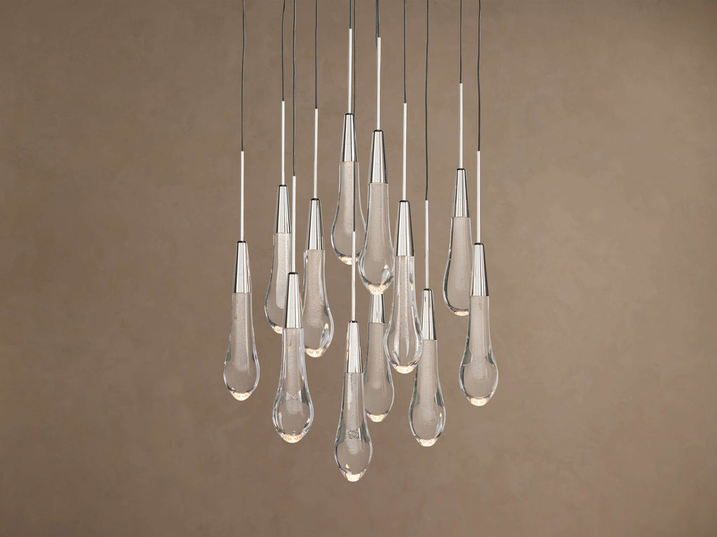 Signature Soltaire Round Chandelier in Nickel — view 2