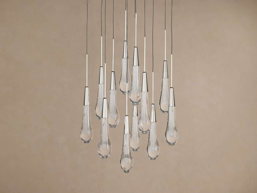 Signature Soltaire Round Chandelier in Nickel — view 4
