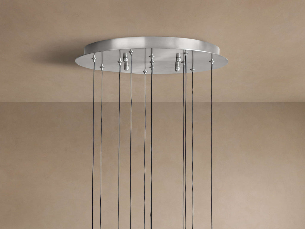 Signature Soltaire Round Chandelier in Nickel — view 6