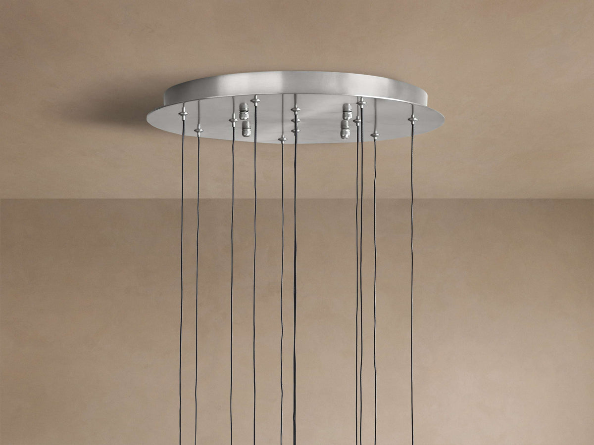 Signature Soltaire Round Chandelier in Nickel — view 6