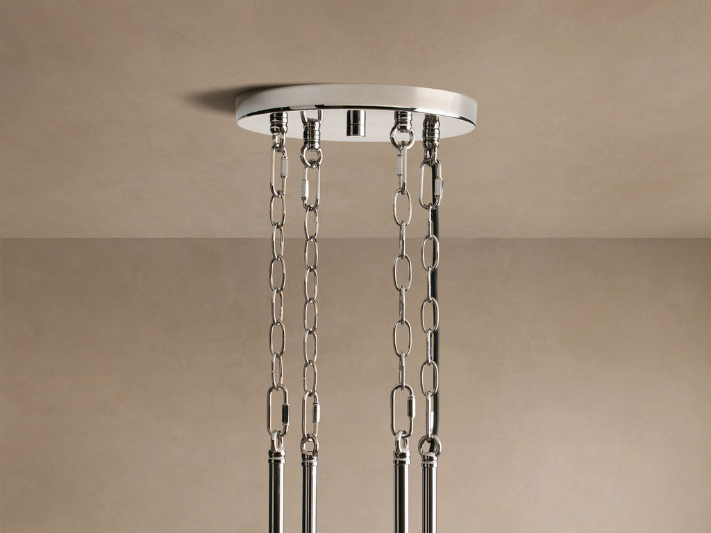 Heritage Andreas 12 Light Round Chandelier in Nickel — view 6