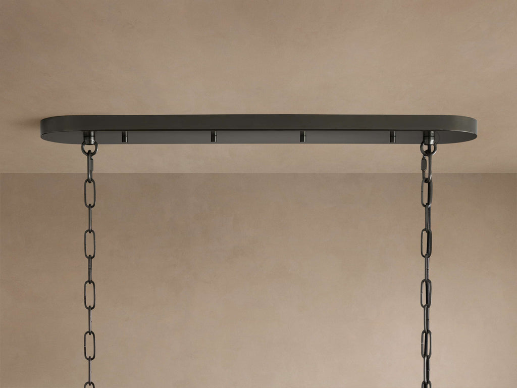 Heritage 54" Ghiaccio Oval Chandelier in Bronze with Clear Glass — view 6