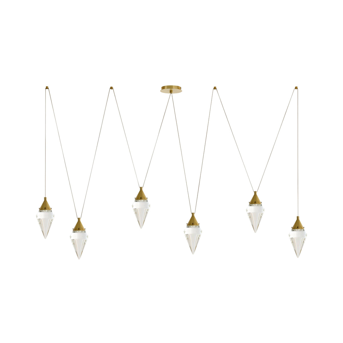 Sculptural Berkley Multi-Drop Chandelier — view 2