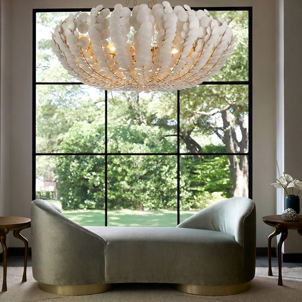 Heritage Bilal Round Chandelier – White — view 2