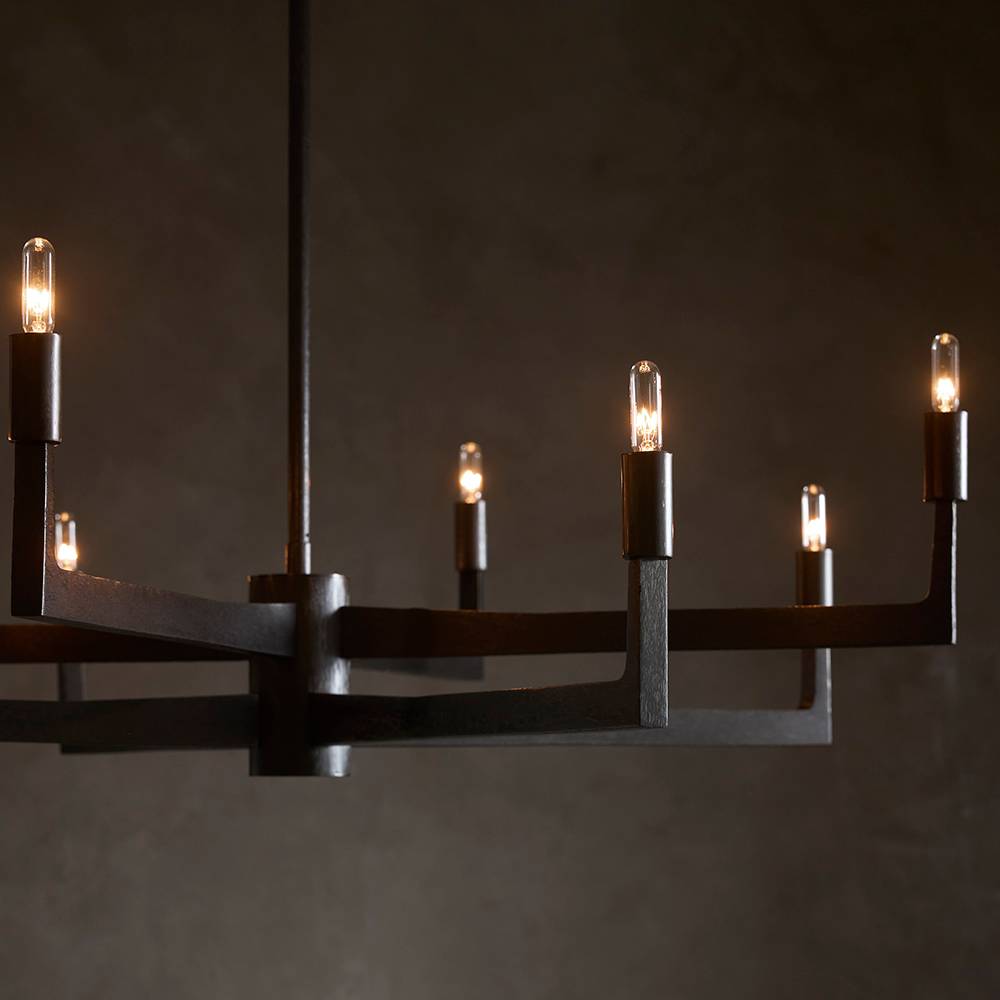 Sculptural Griff Chandelier – Black — view 2