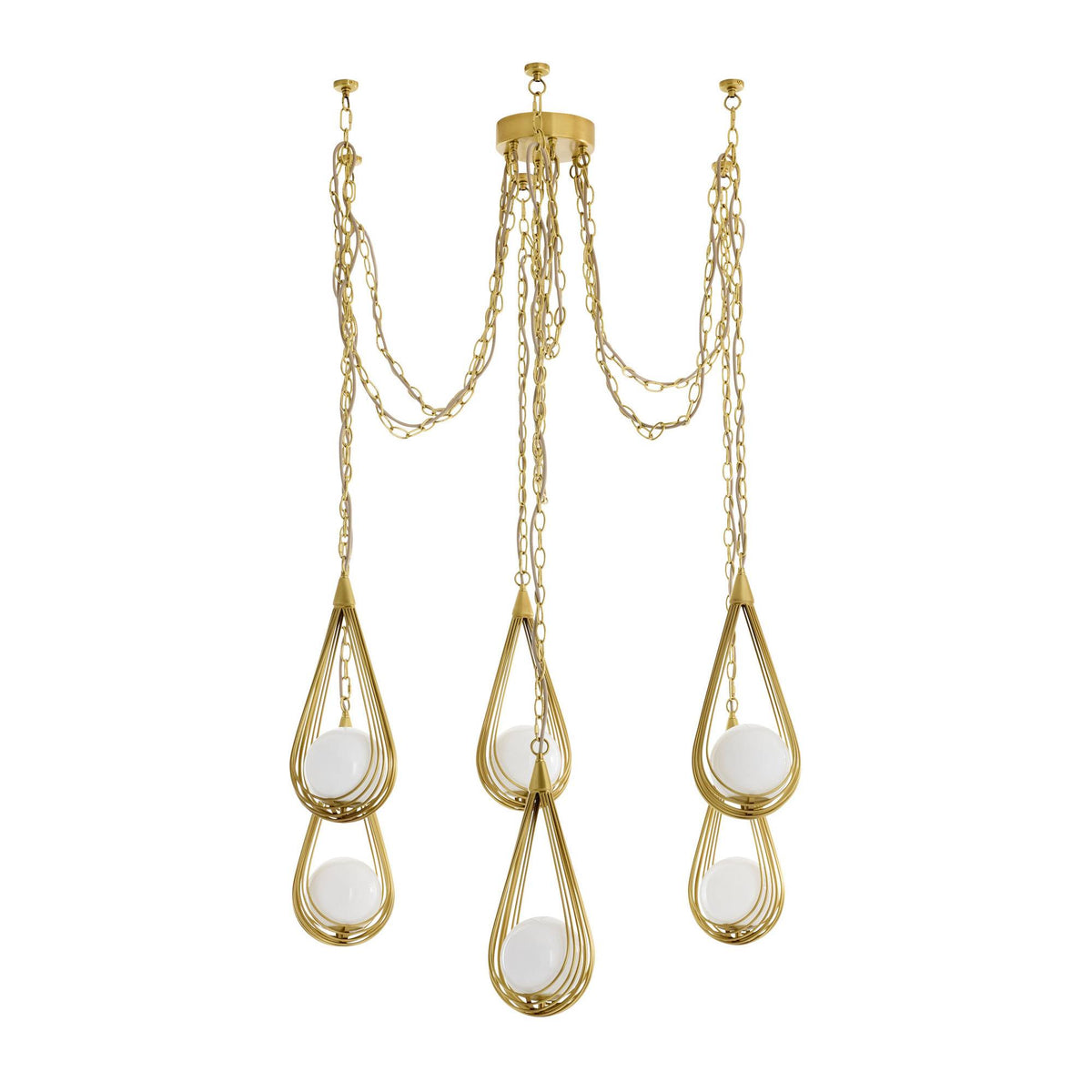 Heritage Ova Multi-Drop Chandelier — view 3