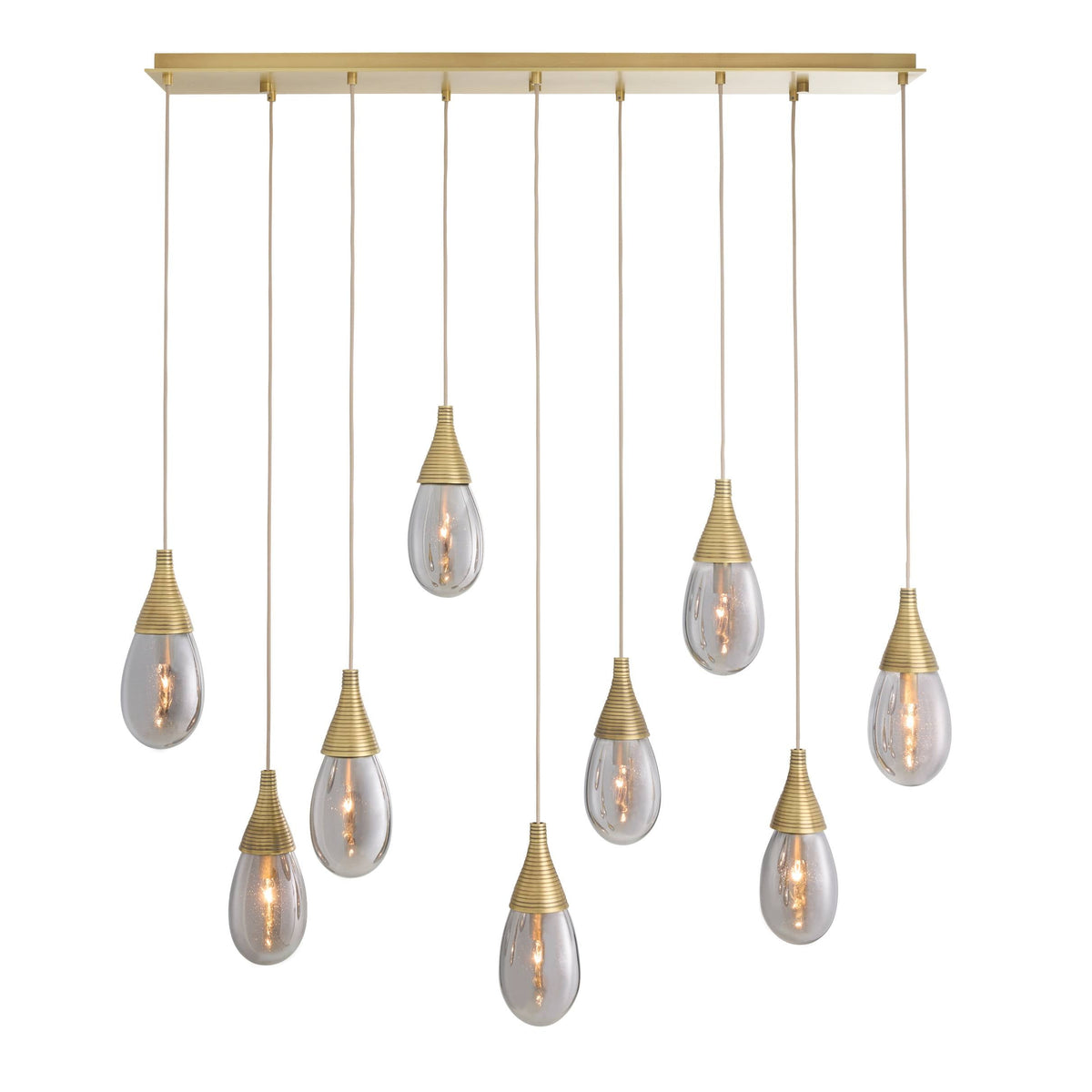 Sculptural Giselle Linear Multi-Port Chandelier — view 1