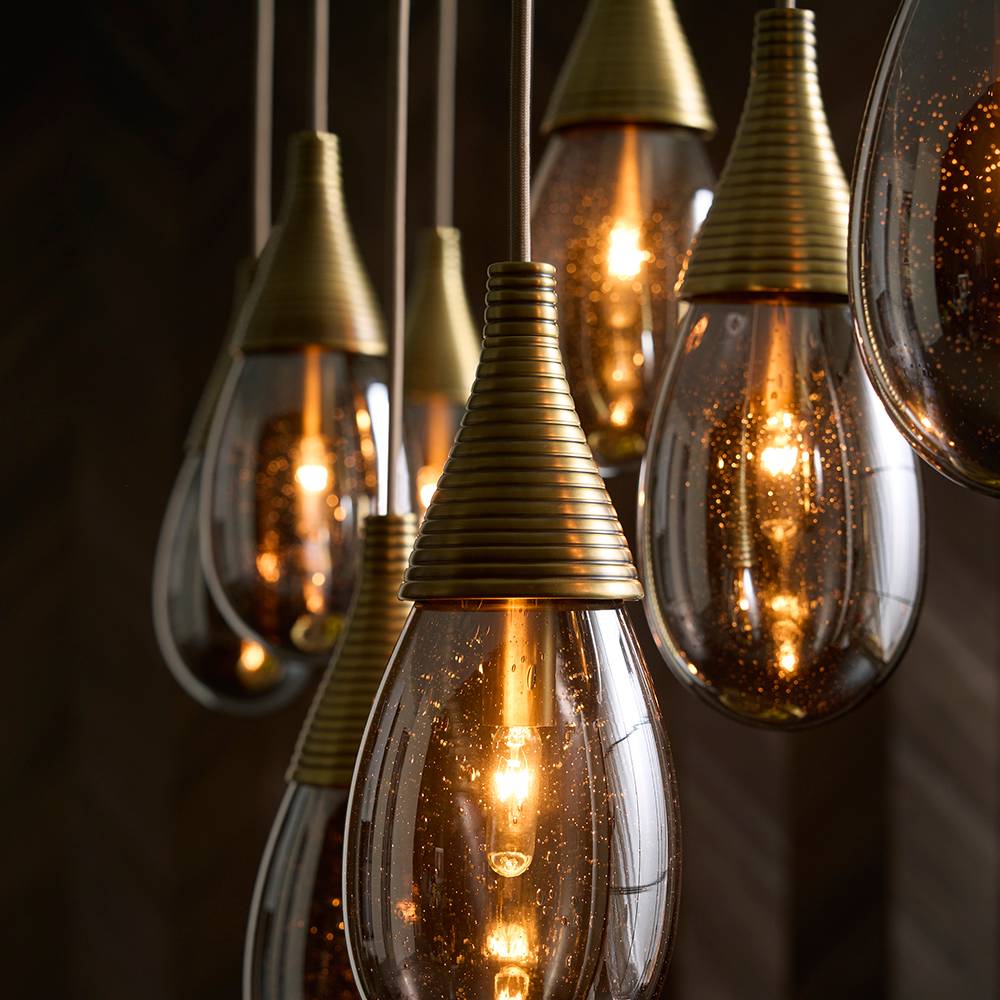 Sculptural Giselle Linear Multi-Port Chandelier — view 2