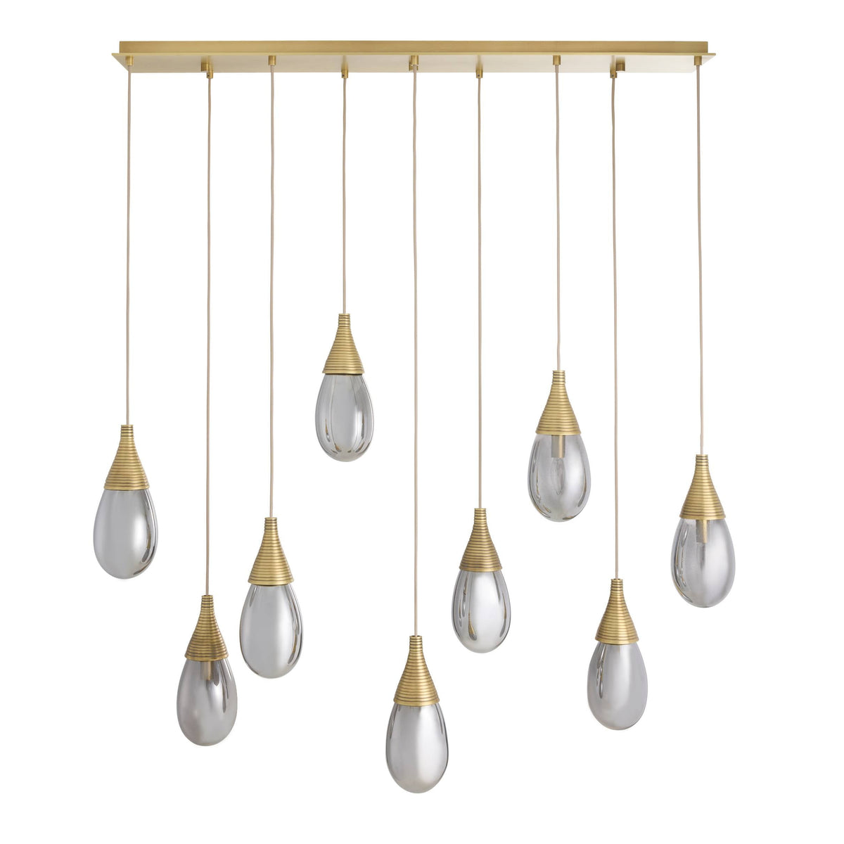 Sculptural Giselle Linear Multi-Port Chandelier — view 3