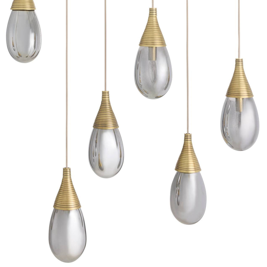 Sculptural Giselle Linear Multi-Port Chandelier — view 7