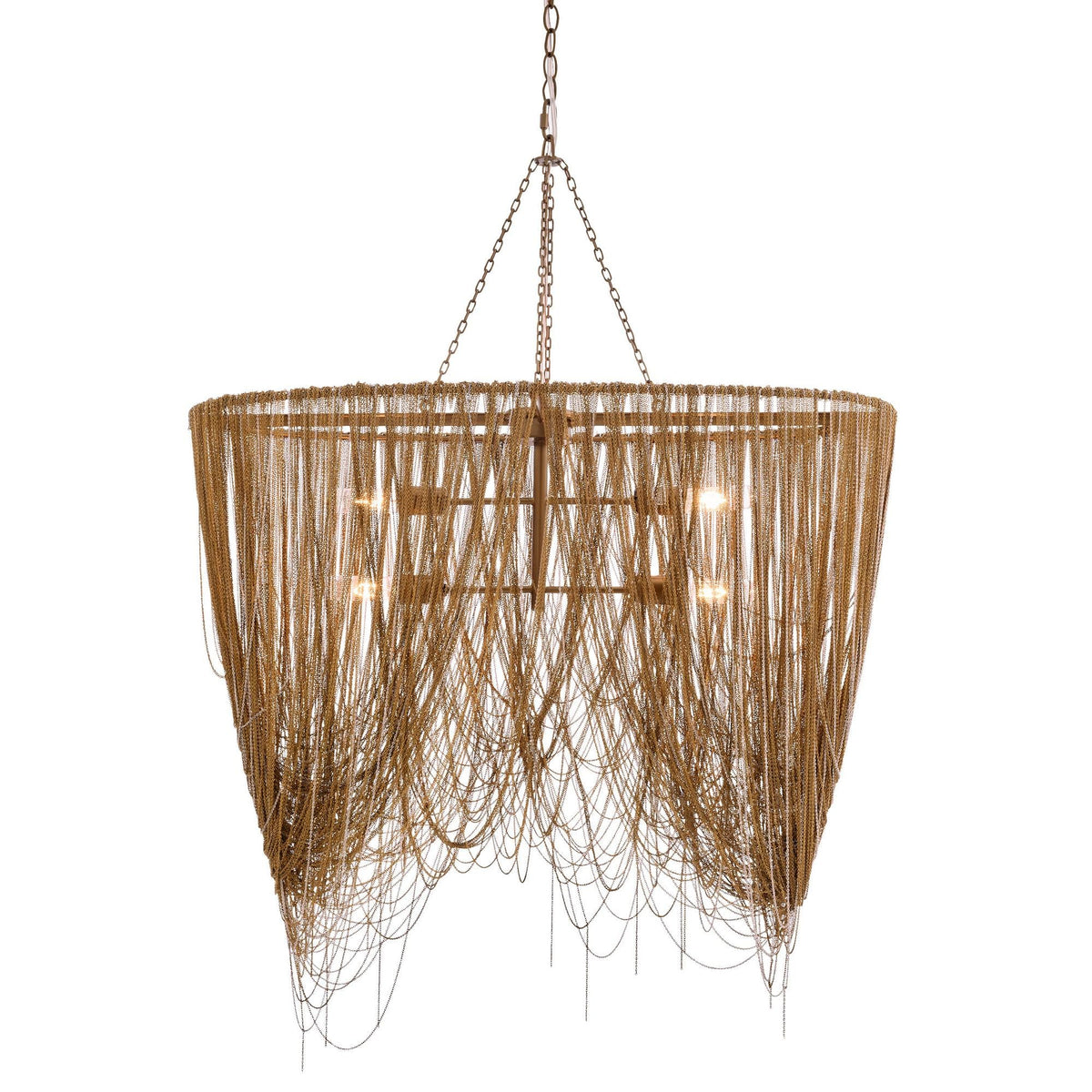 Sculptural Layla Linear Chandelier — view 1