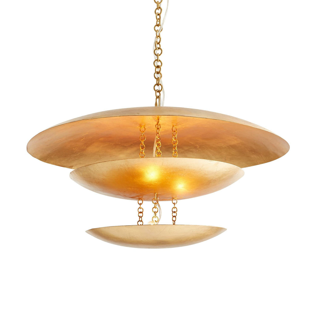 Sculptural Florko Chandelier – Gold — view 1
