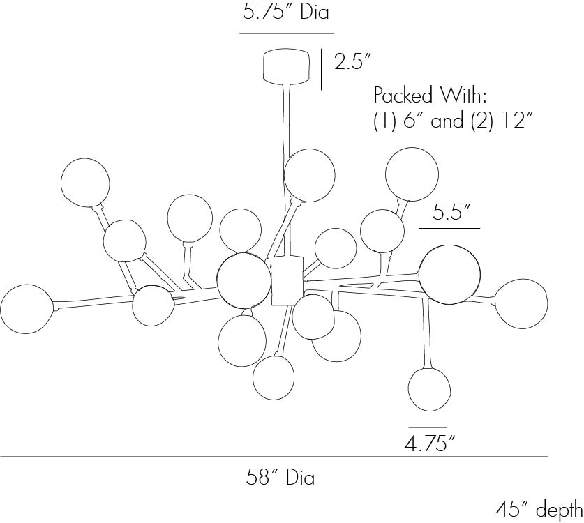 Sculptural Dallas Medium Chandelier – Gold — view 8