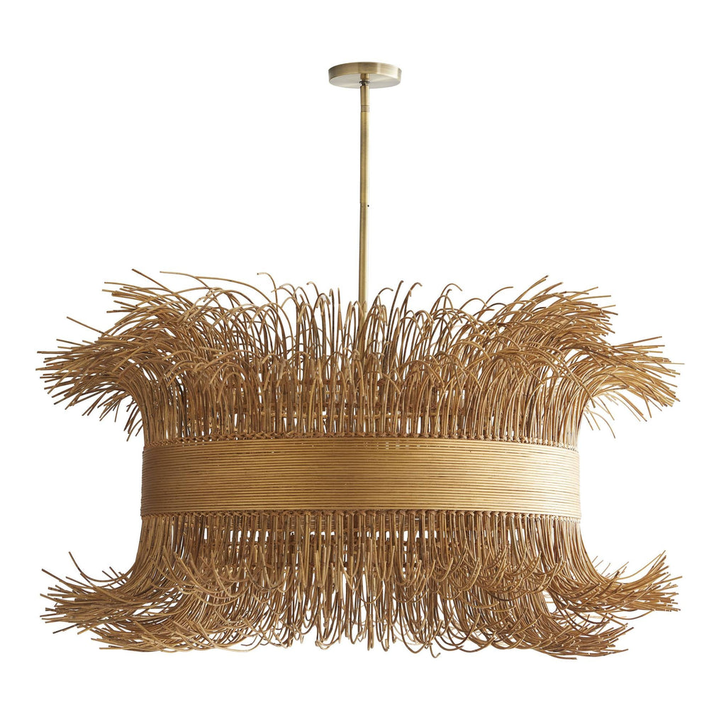 Sculptural Filamento Chandelier – Natural, Rattan — view 1