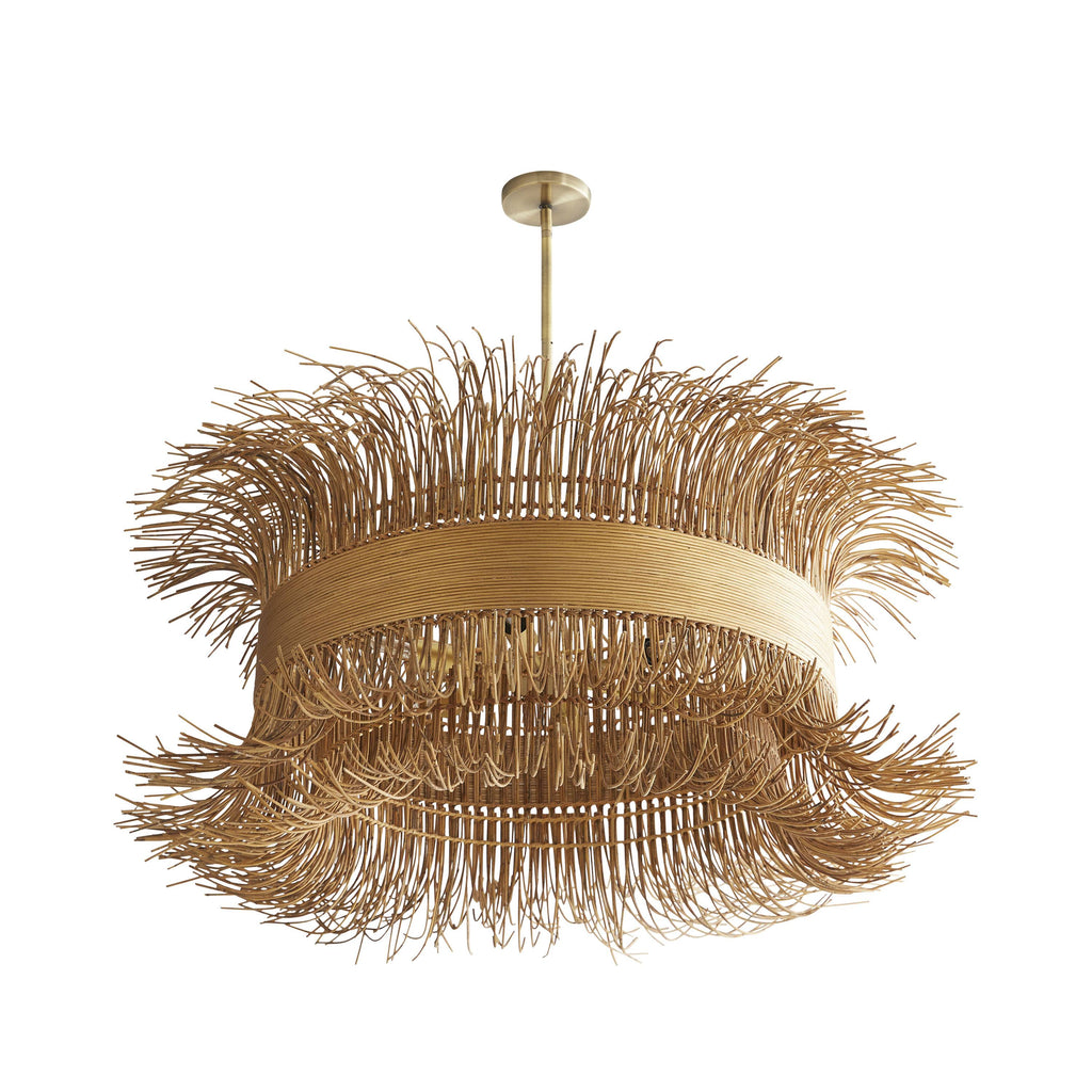 Sculptural Filamento Chandelier – Natural, Rattan — view 5