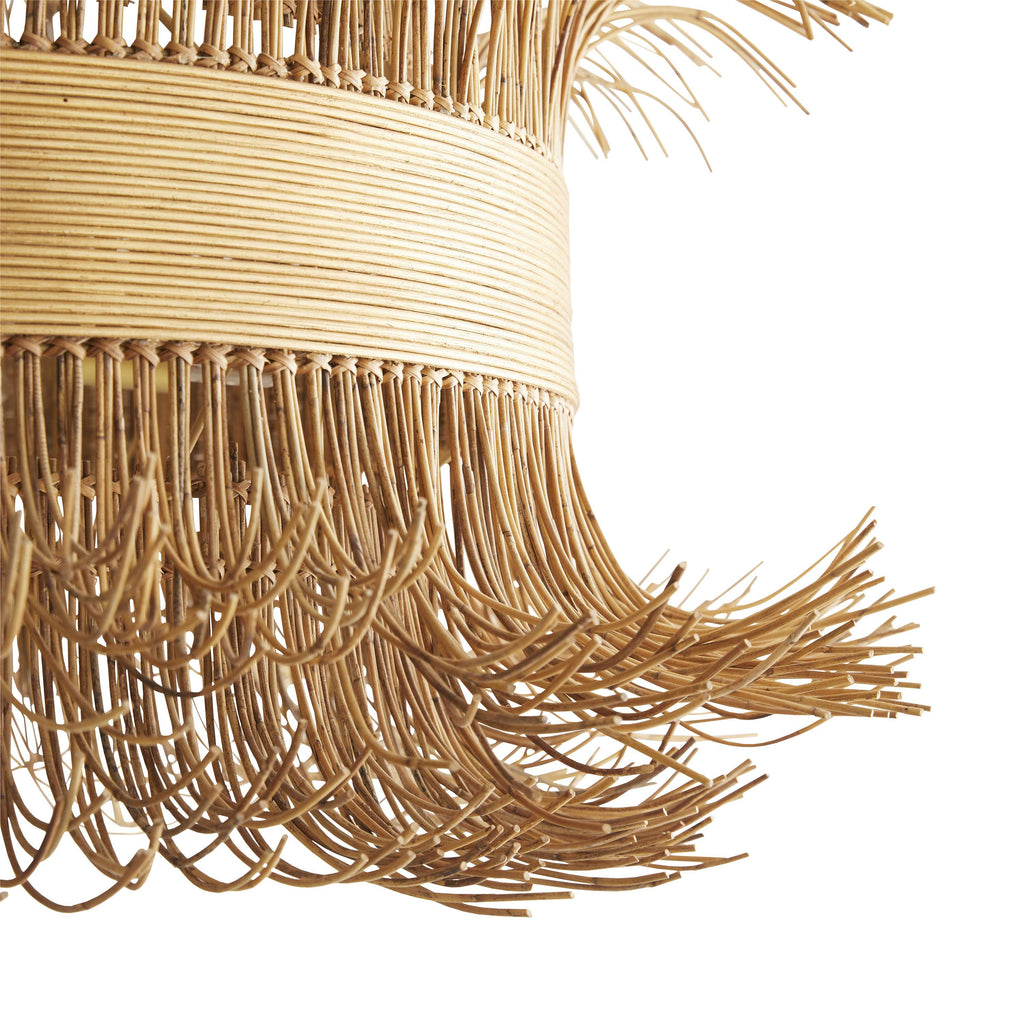 Sculptural Filamento Chandelier – Natural, Rattan — view 7