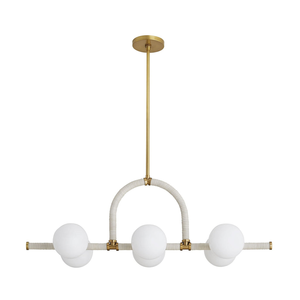 Sculptural Harrison Linear Chandelier – Gold — view 1