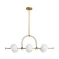 Sculptural Harrison Linear Chandelier – Gold — view 1