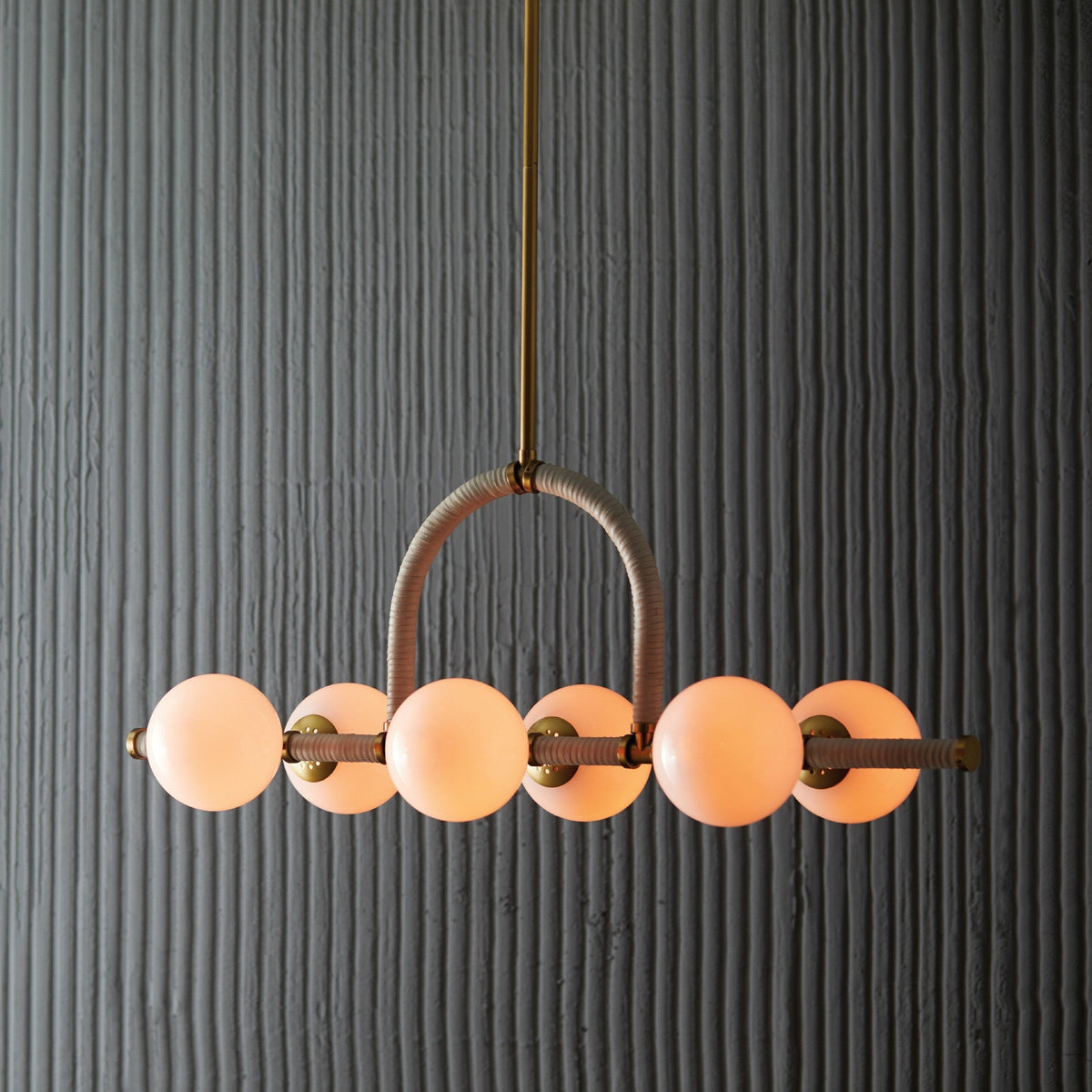 Sculptural Harrison Linear Chandelier – Gold — view 2