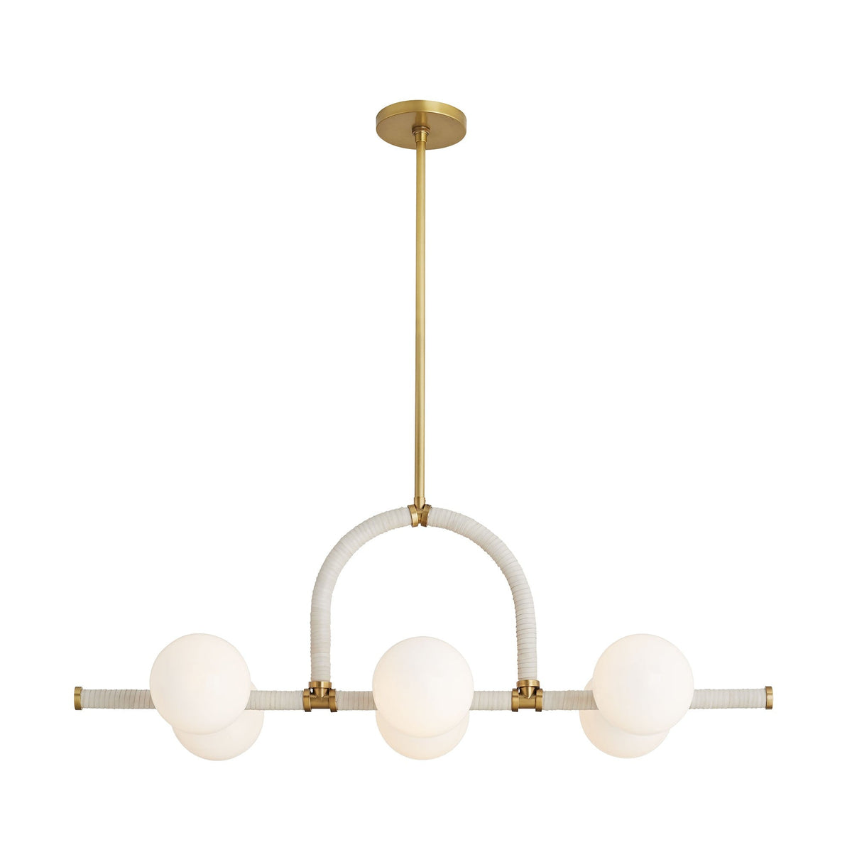Sculptural Harrison Linear Chandelier – Gold — view 3