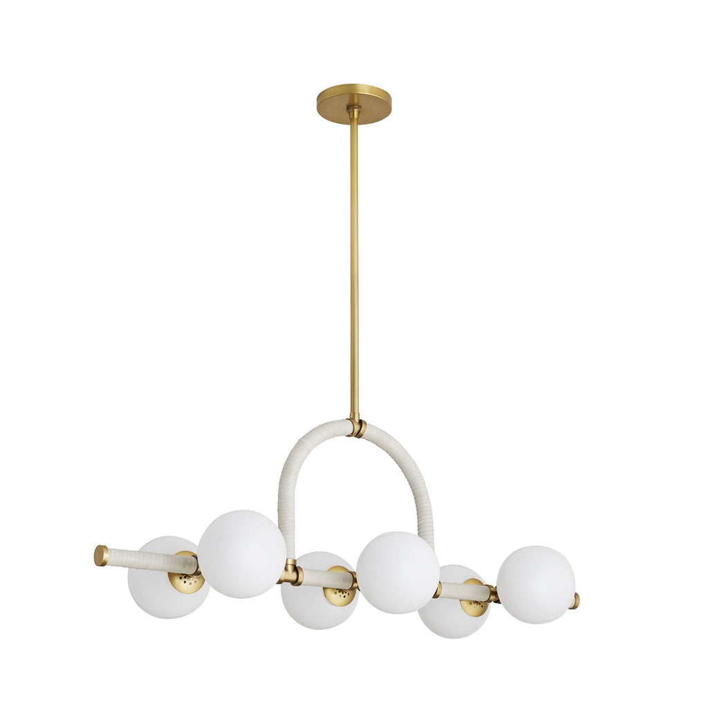 Sculptural Harrison Linear Chandelier – Gold — view 4