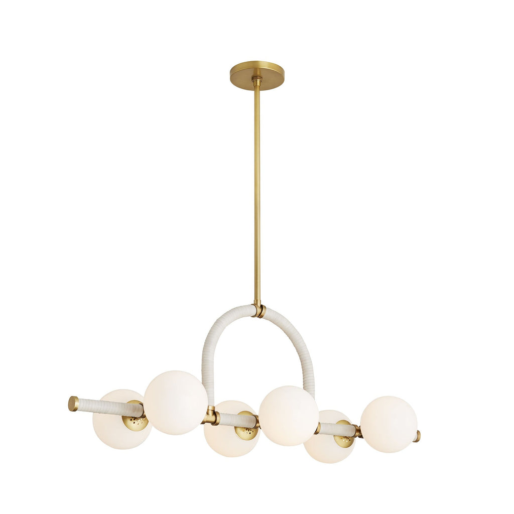 Sculptural Harrison Linear Chandelier – Gold — view 5
