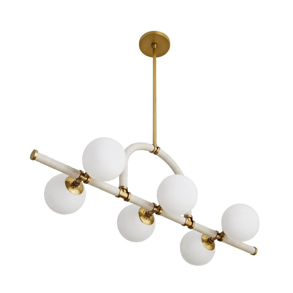 Sculptural Harrison Linear Chandelier – Gold — view 6