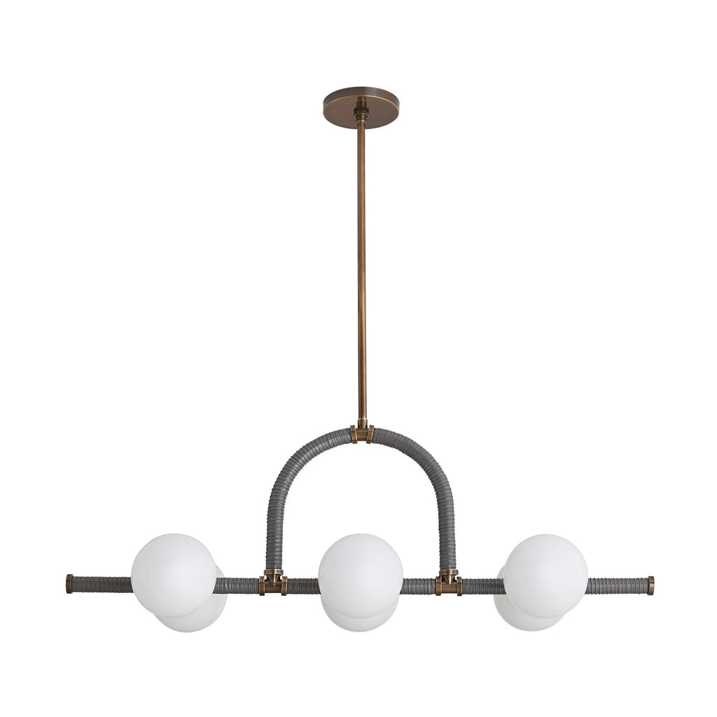 Sculptural Harrison Linear Chandelier – Brown — view 1