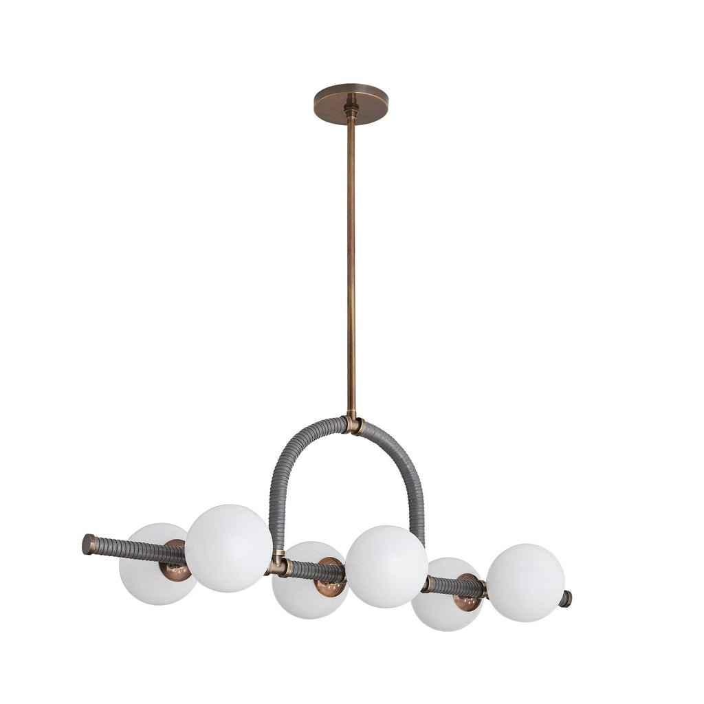 Sculptural Harrison Linear Chandelier – Brown — view 3
