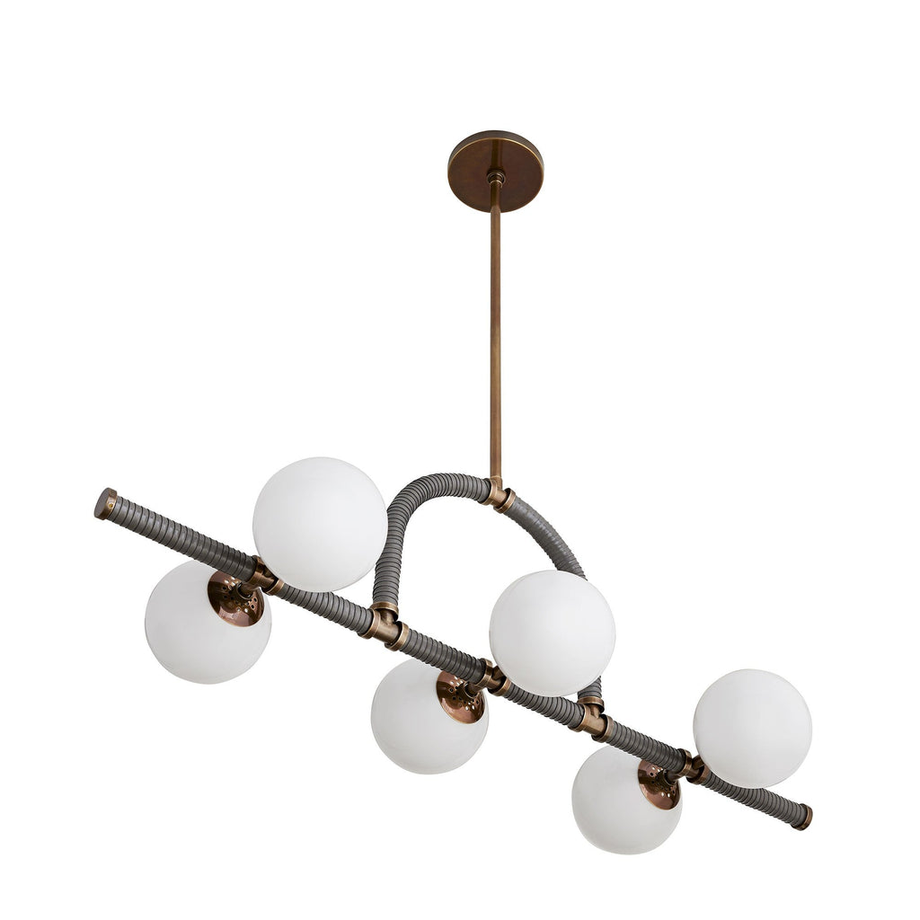 Sculptural Harrison Linear Chandelier – Brown — view 5