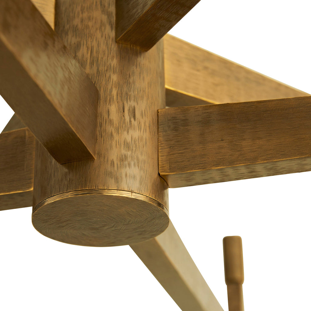 Sculptural Griff Chandelier – Gold — view 7