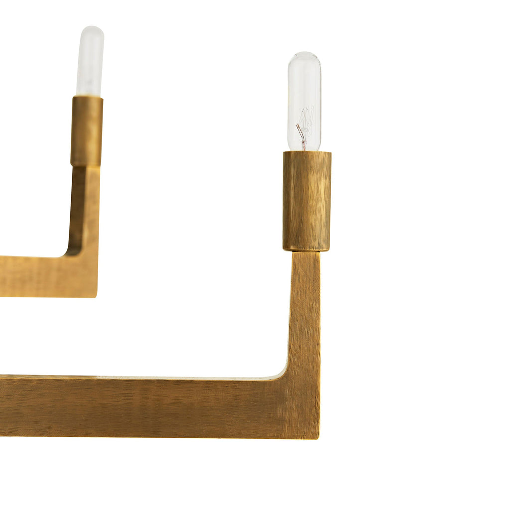 Sculptural Griff Chandelier – Gold — view 8
