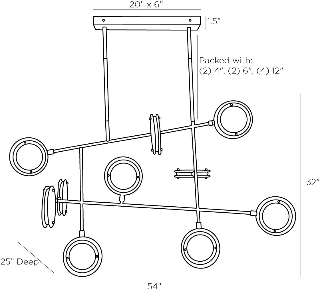Heritage Meridian Linear Chandelier — view 9