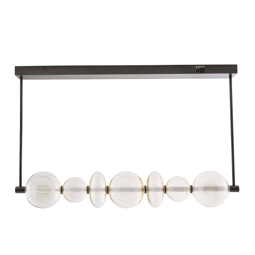 Sculptural Raphael Linear Chandelier – Silver — view 1