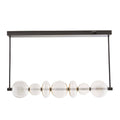 Sculptural Raphael Linear Chandelier – Silver — view 1