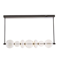 Sculptural Raphael Linear Chandelier – Silver