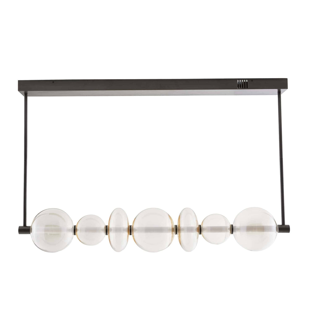 Sculptural Raphael Linear Chandelier – Silver — view 1