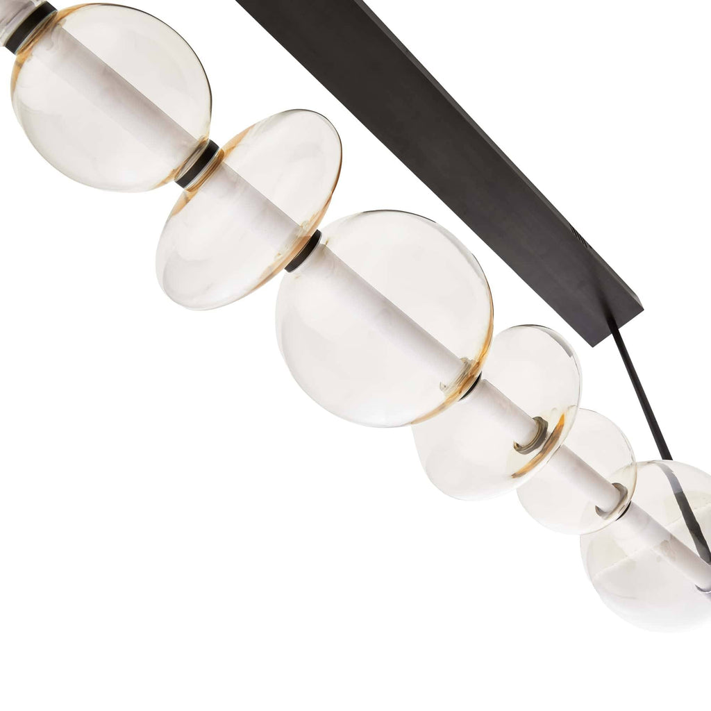 Sculptural Raphael Linear Chandelier – Silver — view 10