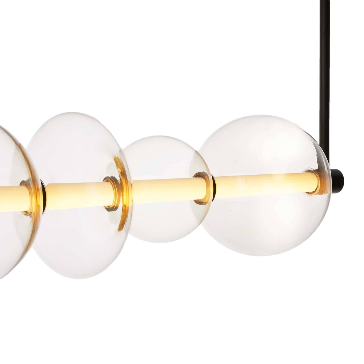 Sculptural Raphael Linear Chandelier – Silver — view 4