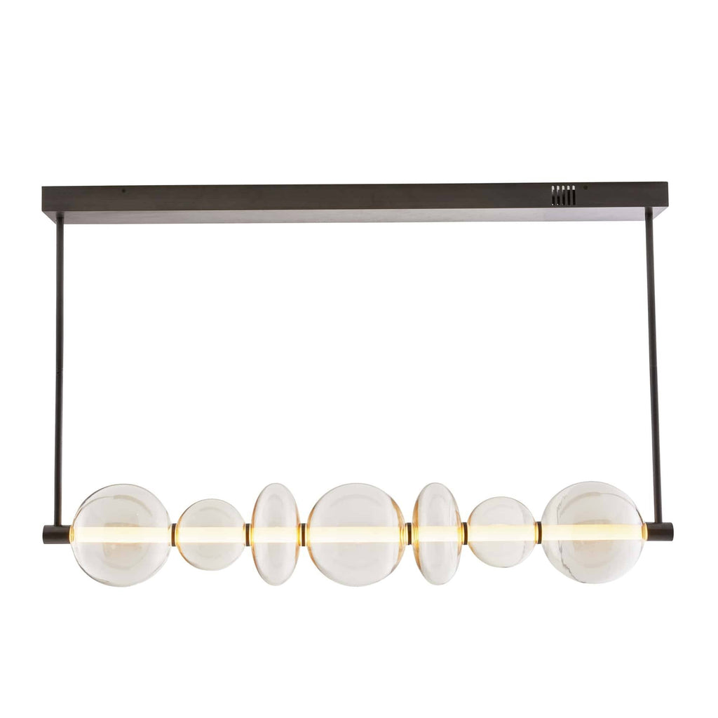 Sculptural Raphael Linear Chandelier – Silver — view 5
