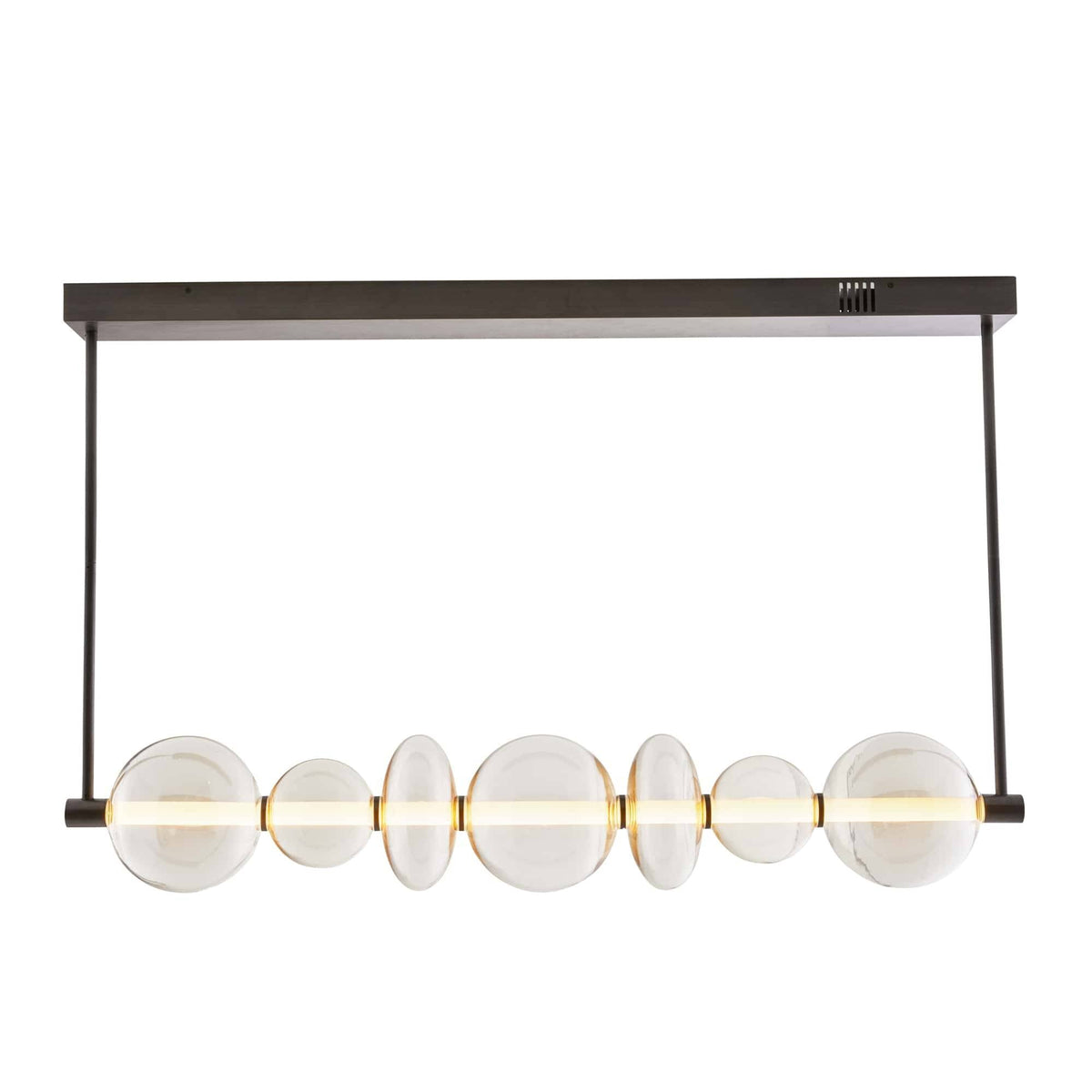 Sculptural Raphael Linear Chandelier – Silver — view 5
