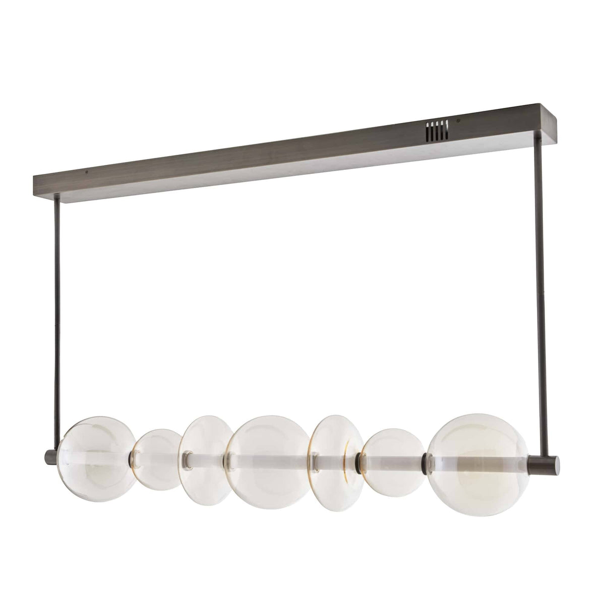 Sculptural Raphael Linear Chandelier – Silver — view 6