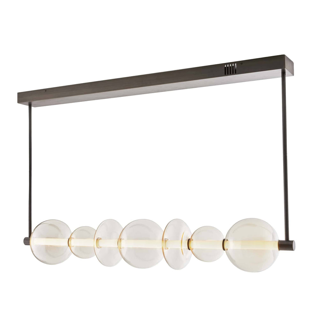 Sculptural Raphael Linear Chandelier – Silver — view 7