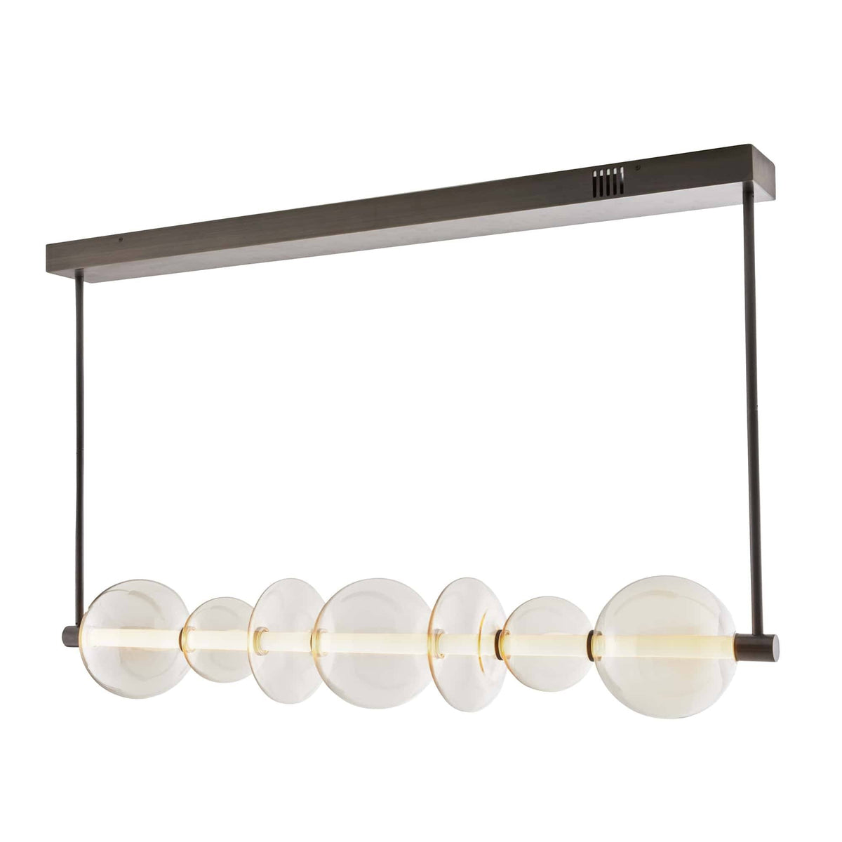 Sculptural Raphael Linear Chandelier – Silver — view 7