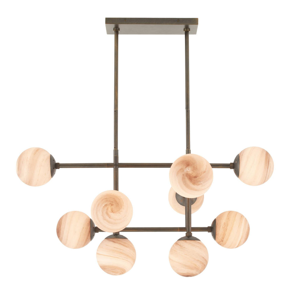 Sculptural Hadden Linear Chandelier — view 1