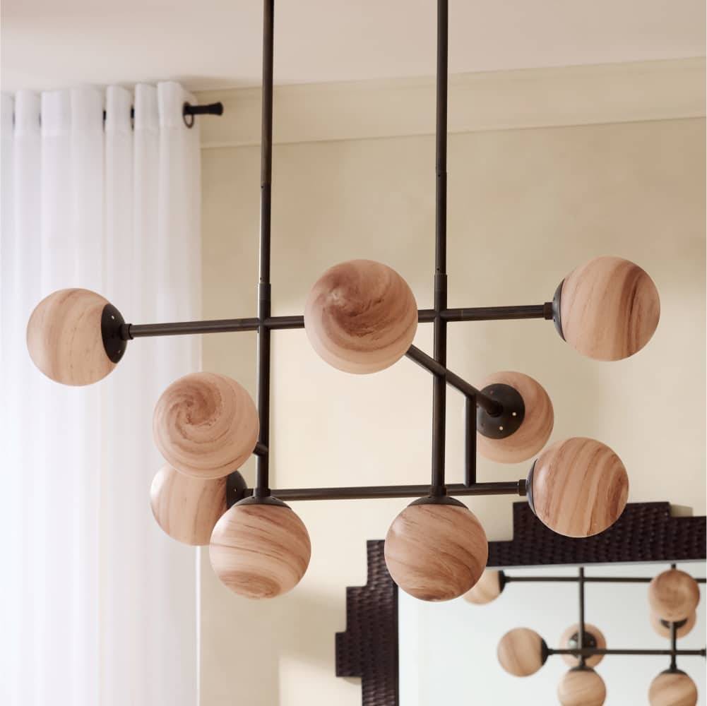 Sculptural Hadden Linear Chandelier — view 2