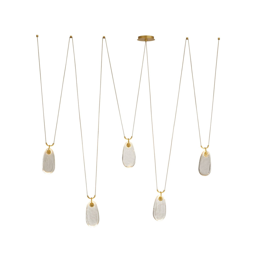 Sculptural Melt Chandelier – Gold — view 1
