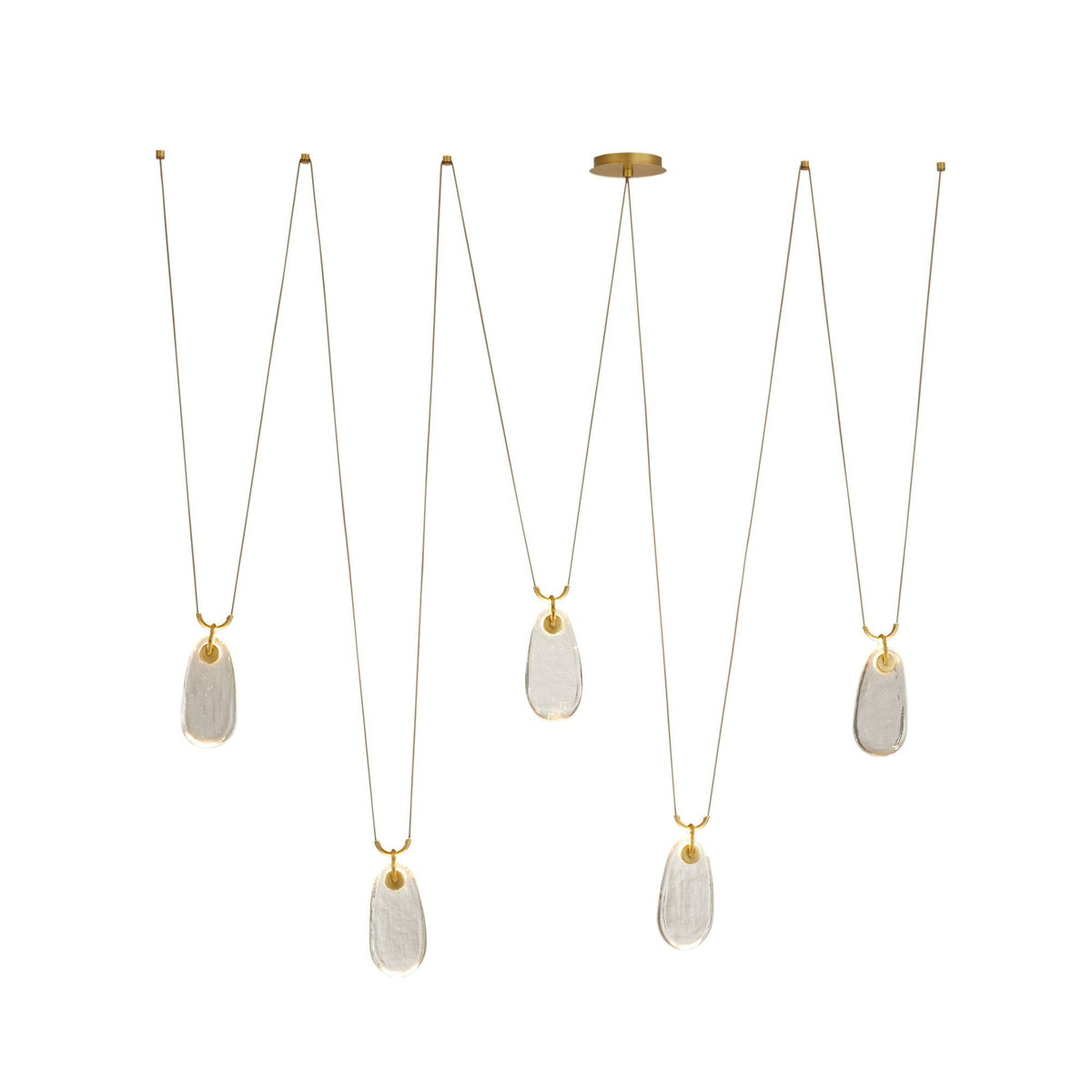 Sculptural Melt Chandelier – Gold — view 1